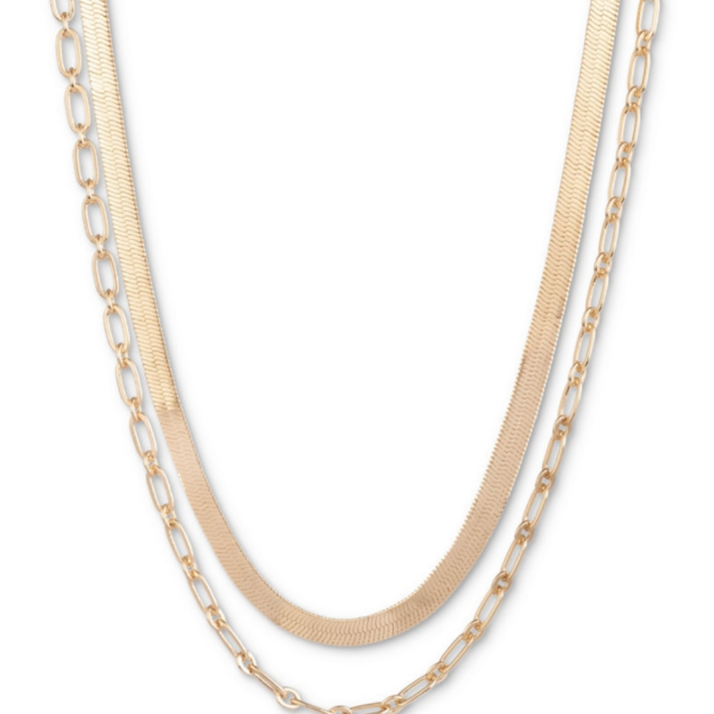 Karl Lagerfeld Paris Gold-Tone Link & Snake Chain 
